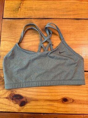 Nike Heather Gray Crisscross Sports Bra